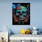 Skull Paint by Numbers Kit for Adults-Butterfly Adult Paint by Number Kits on Canvas,Skeleton Painting by Number Adult for Gift Home Wall Decor(16x20inch)